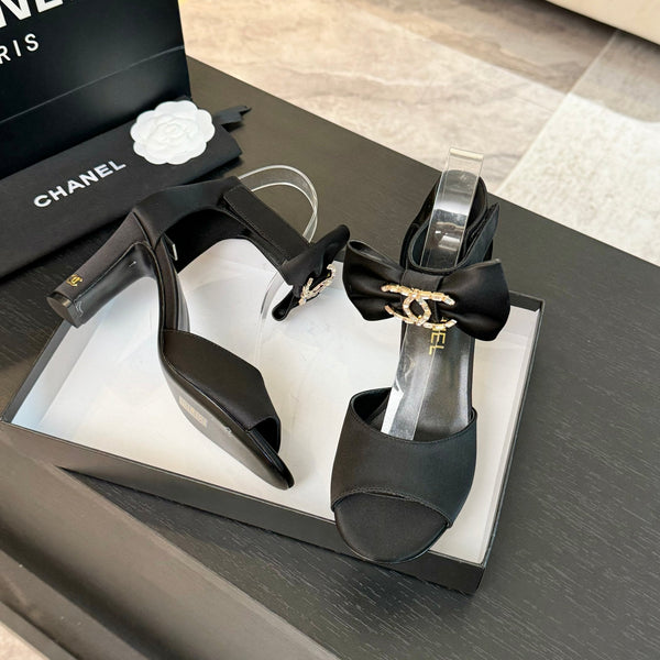 CC Sandals Black Windbreaker Fabric