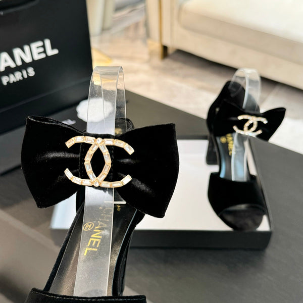 CC Sandals Black Velvet