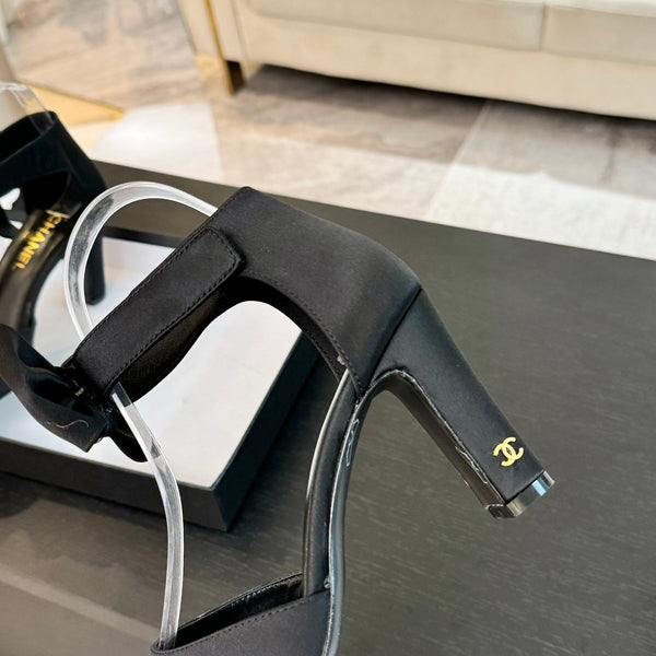 CC Mary Janes Black Windbreaker Fabric