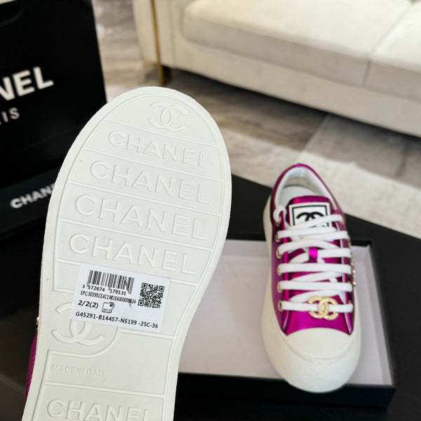 SCARPE DA BISCOTTO CON TESTA GRANDE IN PELLE DI AGNELLO VIOLA MAGENTA