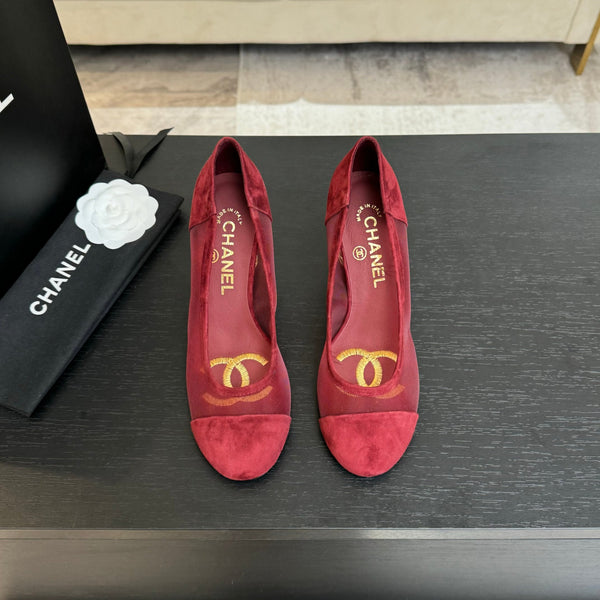 SANDALI CON TACCO ALTO 85 MM IN CAMOSCIO E RETE ROSSO CILIEGIA