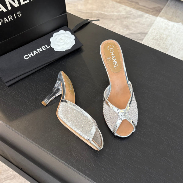 CC 26s Sandal 7cm Sliver Mesh Lambskin 700611