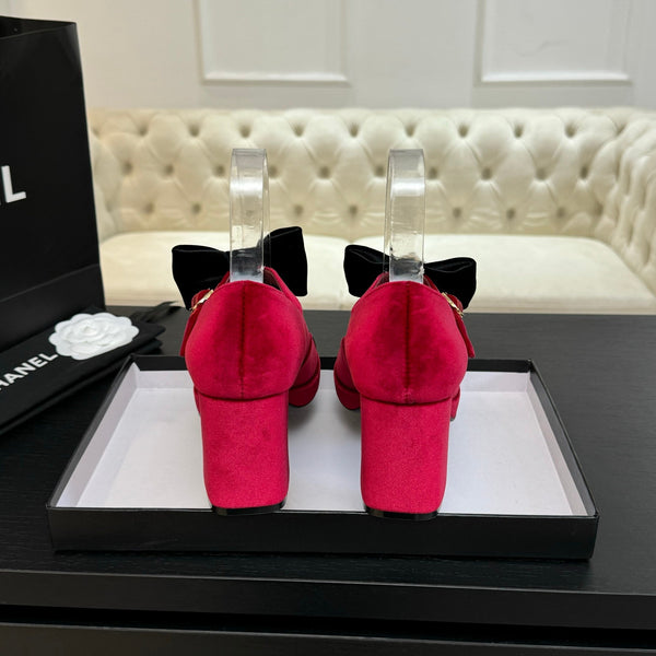 CC 25C Mary Jane Velvet rose Imported Cowhide 212947