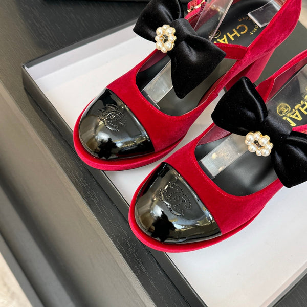 CC 25C Mary Jane Velvet rose Imported Cowhide 212947