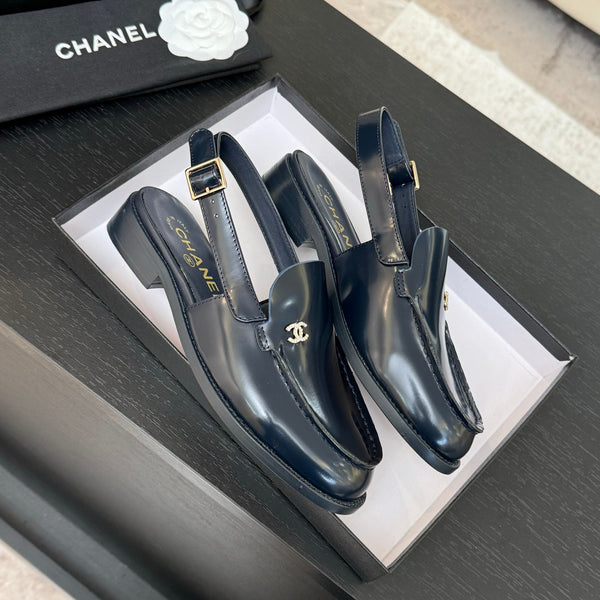 CC 25C Slingback Loafer Dark Blue Patent Leather