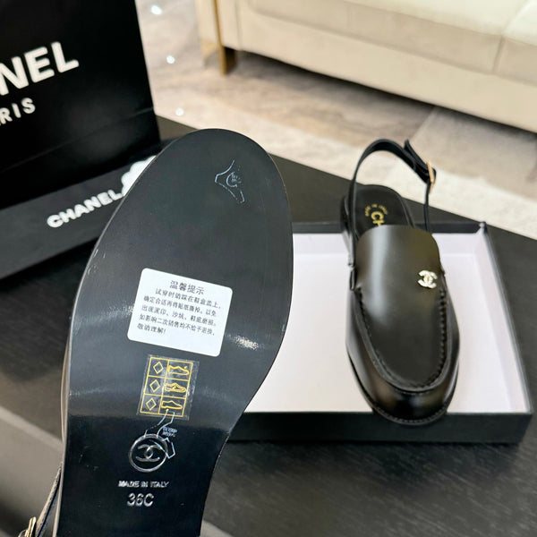 CC 25C Slingback Loafer Black Patent Leather