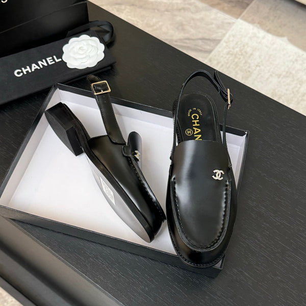 CC 25C Slingback Loafer Black Patent Leather