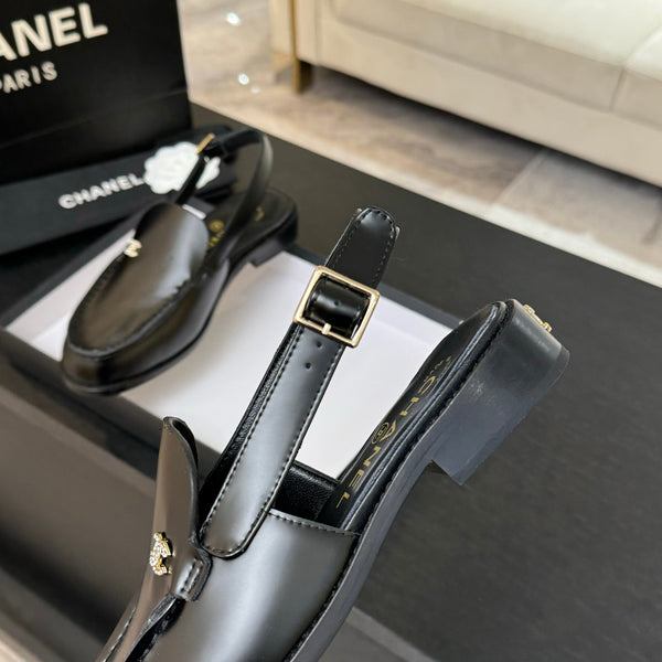 CC 25C Slingback Loafer Black Patent Leather