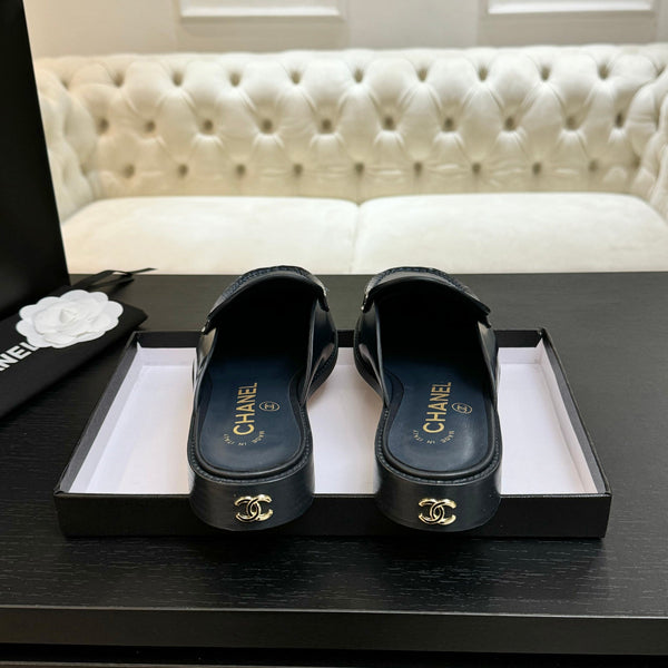 CC 25C Mule in pelle di vitello blu scuro