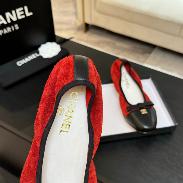 CC Ballerine in pelle di vacchetta rossa 313471