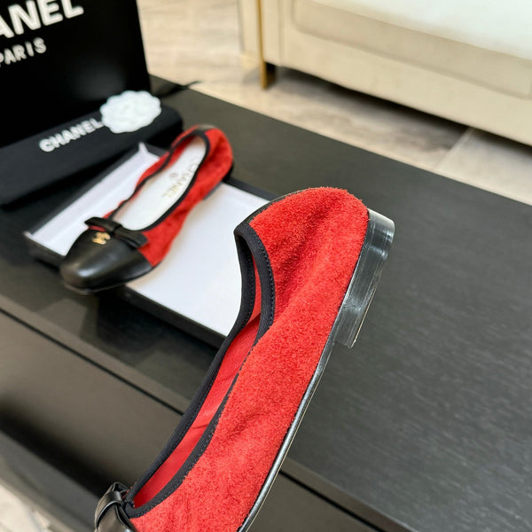 CC Ballerine in pelle di vacchetta rossa 313471