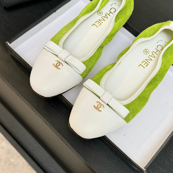 CC Ballerine in pelle di vacchetta verde 313472