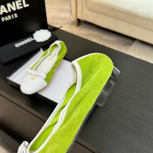 CC Ballerine in pelle di vacchetta verde 313472