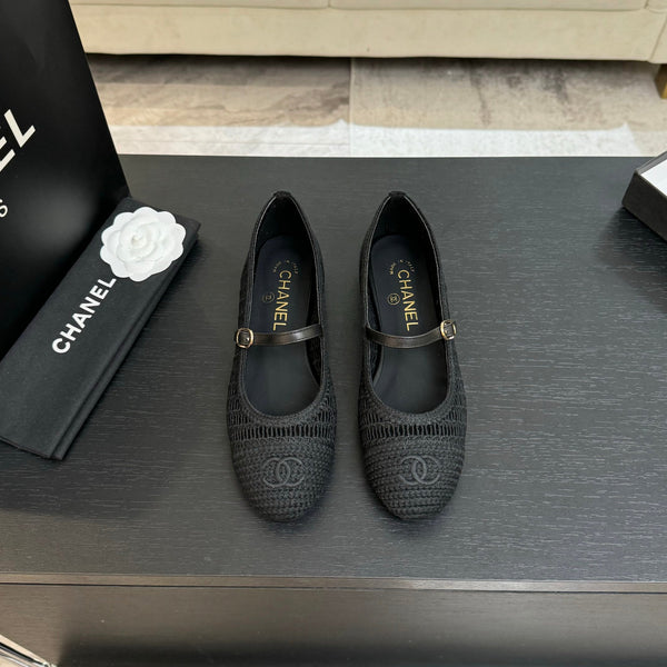 CC 25P Mary Jane 15mm Black Raffia 373781