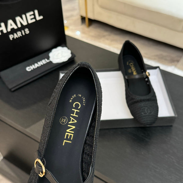 CC 25P Mary Jane 15mm Black Raffia 373781