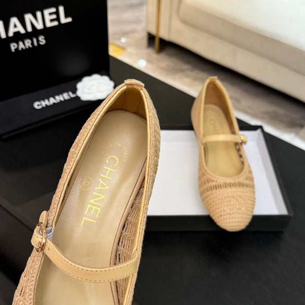 CC 25P Mary Jane 15mm Beige Raffia 373785