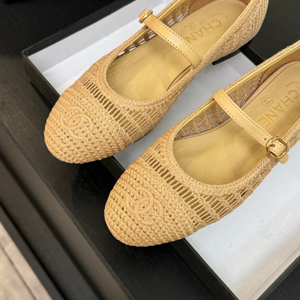 CC 25P Mary Jane 15mm Beige Raffia 373785