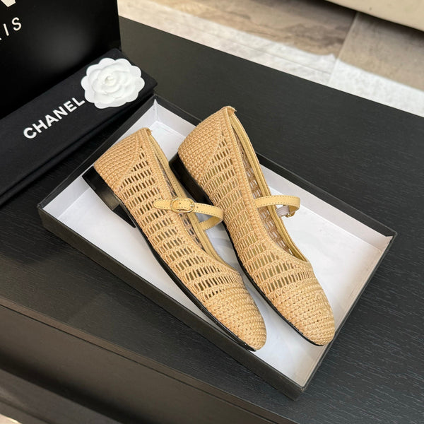 CC 25P Mary Jane 15mm Beige Raffia 373785