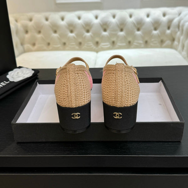 CC 25P Mary Jane 50mm Beige Rosa Rafia 373788