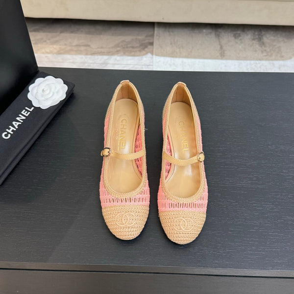 CC 25P Mary Jane 50mm Beige Rosa Rafia 373788