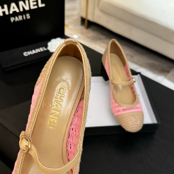 CC 25P Mary Jane 50mm Beige Rosa Rafia 373788