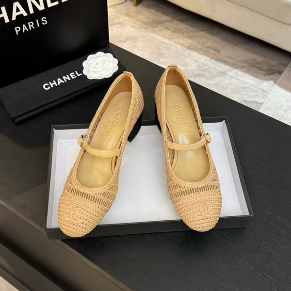 CC 25P Mary Jane 50mm Beige Rafia 373792