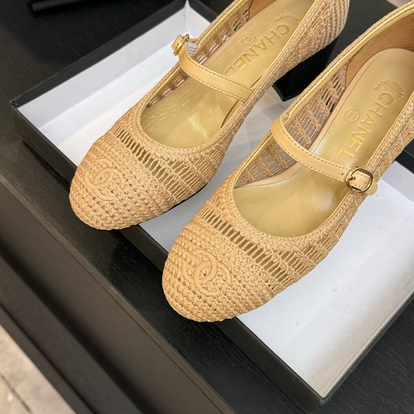 CC 25P Mary Jane 50mm Beige Rafia 373792