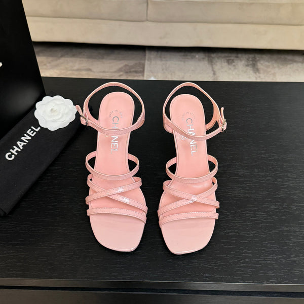 CC Croisière 25/26 Sandales 95mm Cuir Verni Rose