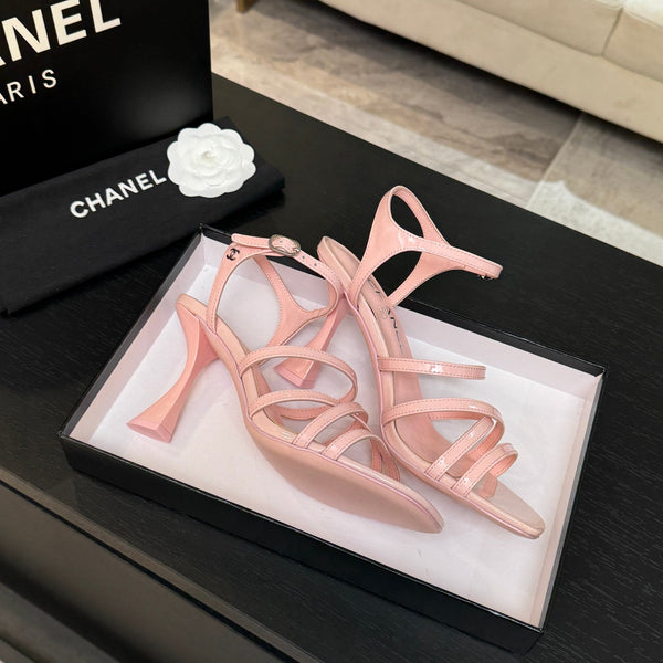 CC Croisière 25/26 Sandales 95mm Cuir Verni Rose