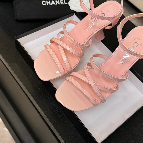 CC Croisière 25/26 Sandales 95mm Cuir Verni Rose