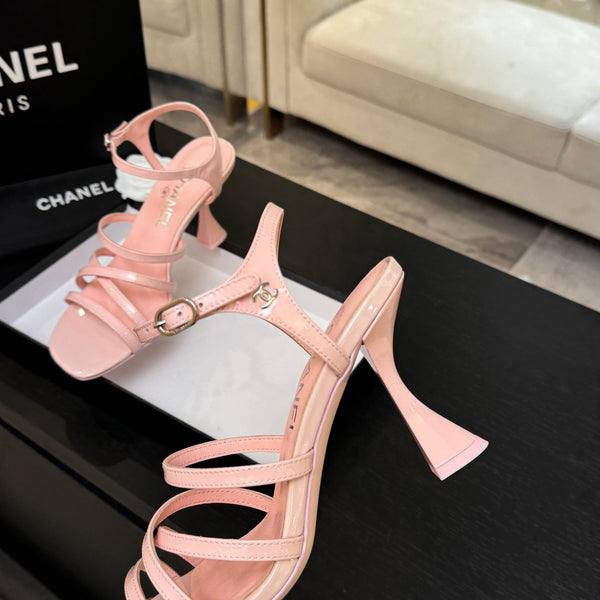 CC Croisière 25/26 Sandales 95mm Cuir Verni Rose