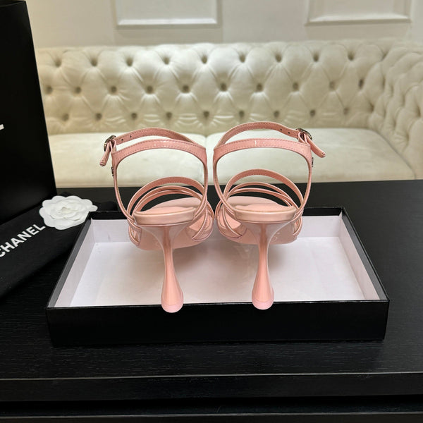 CC Croisière 25/26 Sandales 95mm Cuir Verni Rose