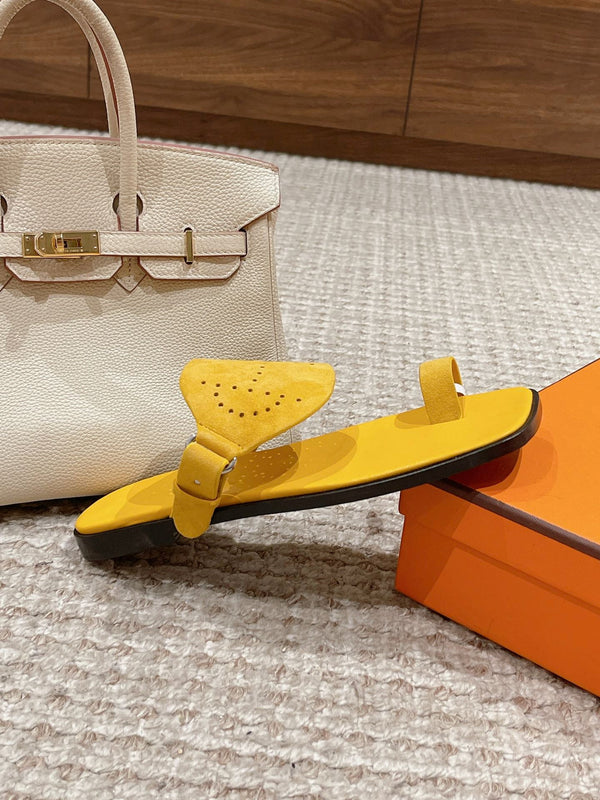 HM Hera Sandal Yellow Cowhide Suede 544536