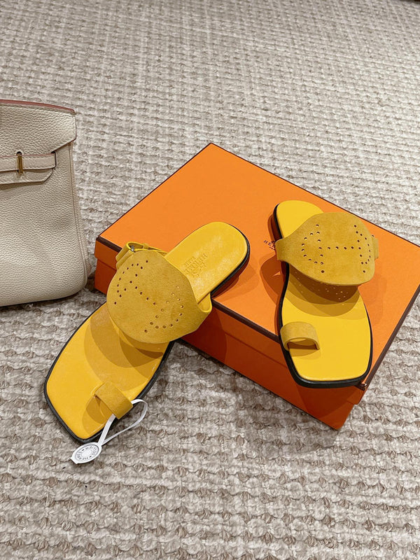 HM Hera Sandal Yellow Cowhide Suede 544536