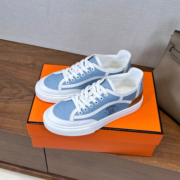 HM Get Sneaker Sky Blue White Suede Cowhide 543790