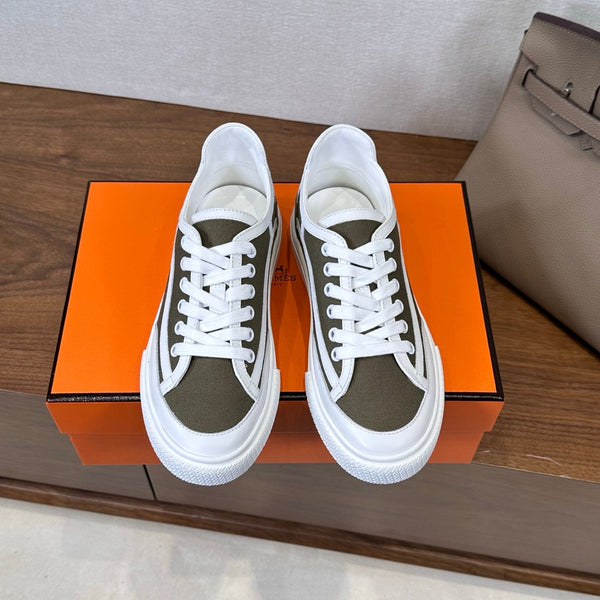 HM Get Sneaker Deep Taupe White Suede Cowhide 543792