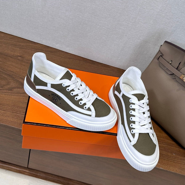 HM Get Sneaker Deep Taupe White Suede Cowhide 543792