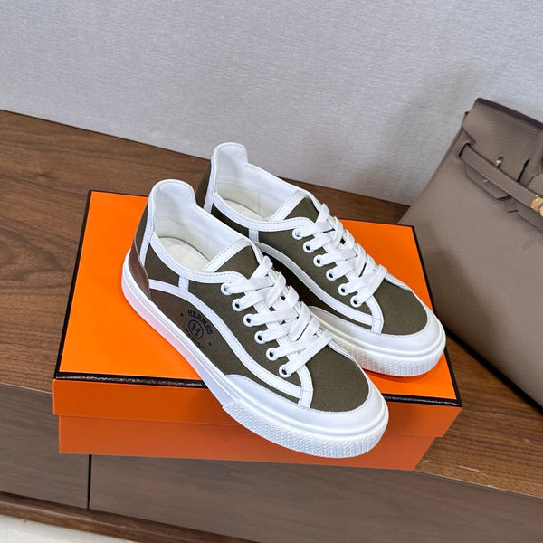 HM Get Sneaker Deep Taupe White Suede Cowhide 543792