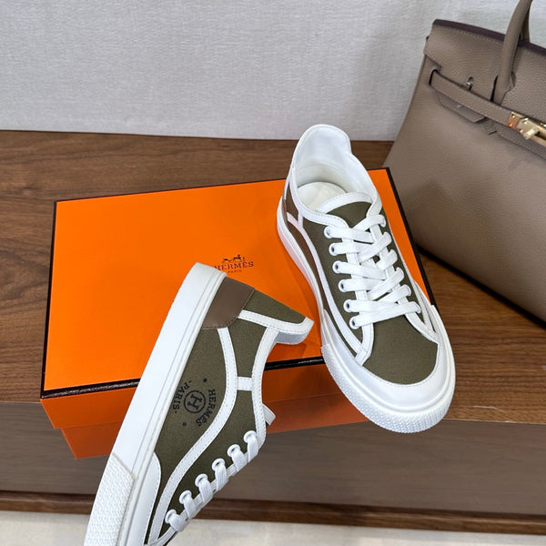 HM Get Sneaker Deep Taupe White Suede Cowhide 543792