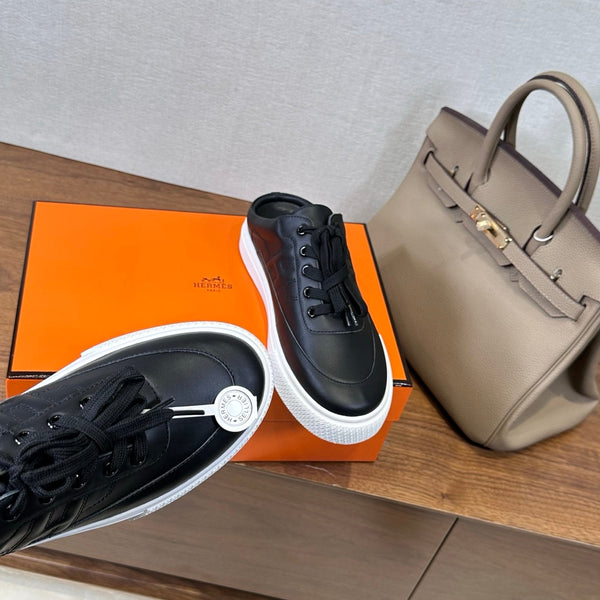 HM Deep Sneaker Black White Cowhide 543801