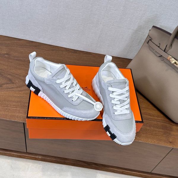 HM 26S Bouncing Sneaker In Grey Suede Mesh 543803