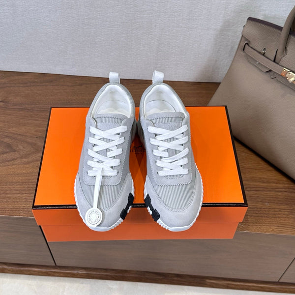 HM 26S Bouncing Sneaker In Grey Suede Mesh 543803