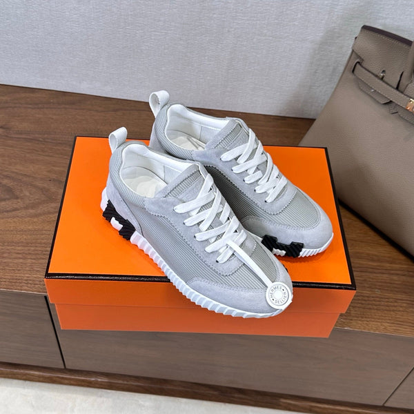 HM 26S Bouncing Sneaker In Grey Suede Mesh 543803