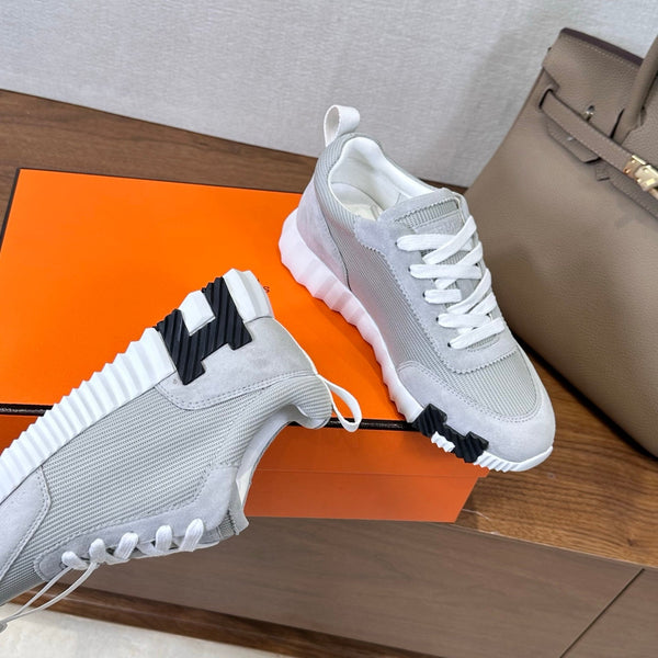 HM 26S Bouncing Sneaker In Grey Suede Mesh 543803