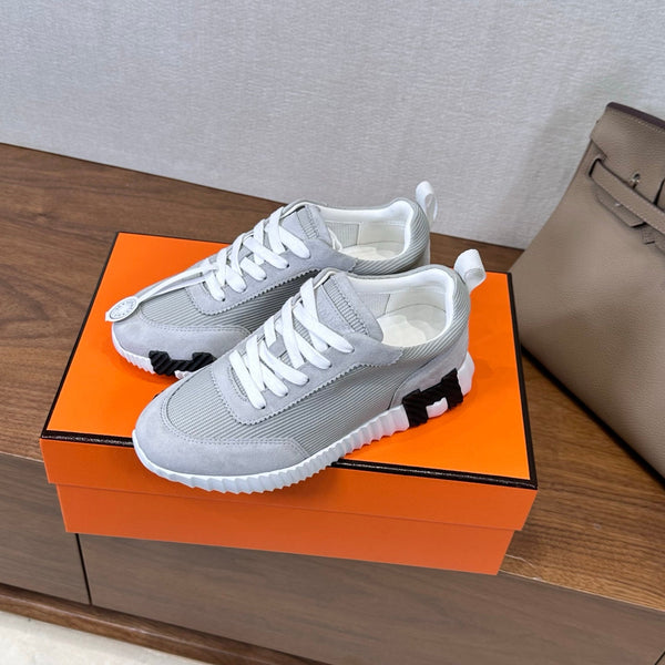 HM 26S Bouncing Sneaker In Grey Suede Mesh 543803