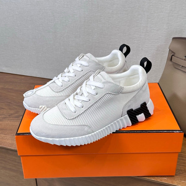 HM 26S Bouncing Sneaker In Grey mix White Suede Mesh 543808