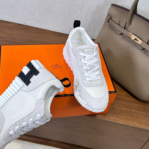 HM 26S Bouncing Sneaker In Grey mix White Suede Mesh 543808