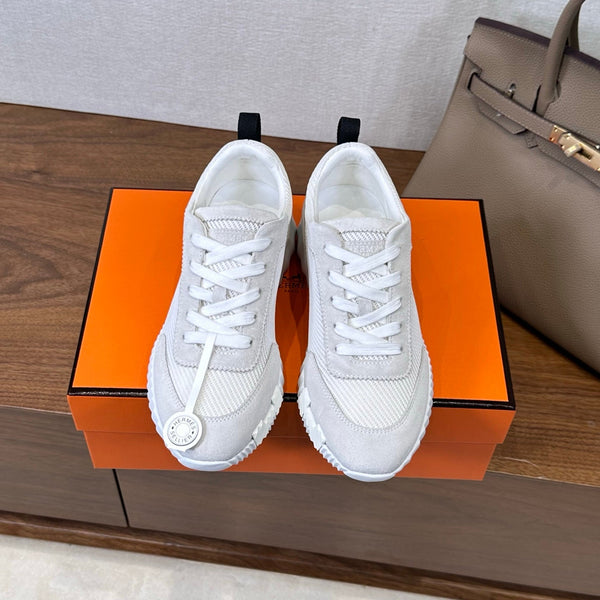 HM 26S Bouncing Sneaker In Grey mix White Suede Mesh 543808