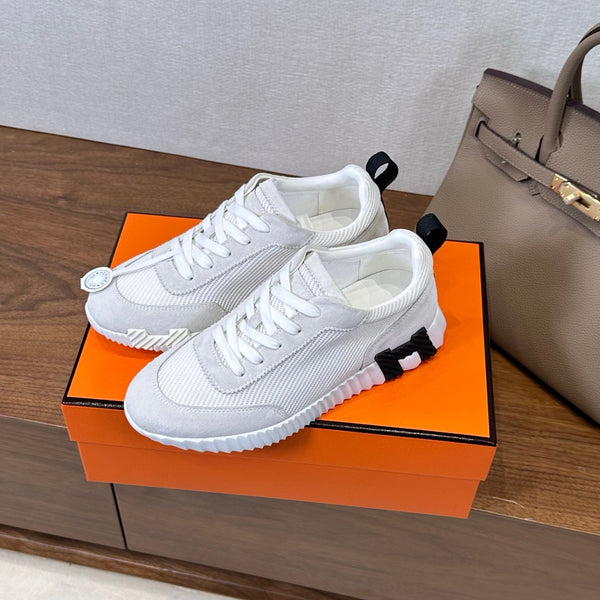 HM 26S Bouncing Sneaker In Grey mix White Suede Mesh 543808