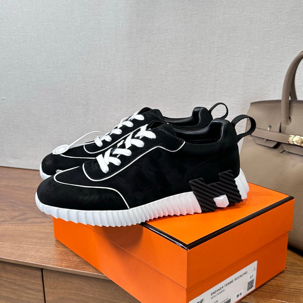 HM 26S Bouncing Sneaker In Black mix White Suede 543814